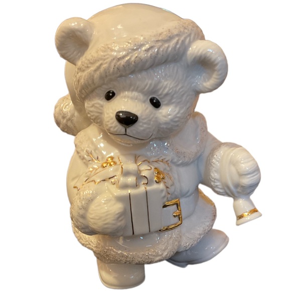 Lenox Accents Lenox Christmas Santa Bear With Present And Bell